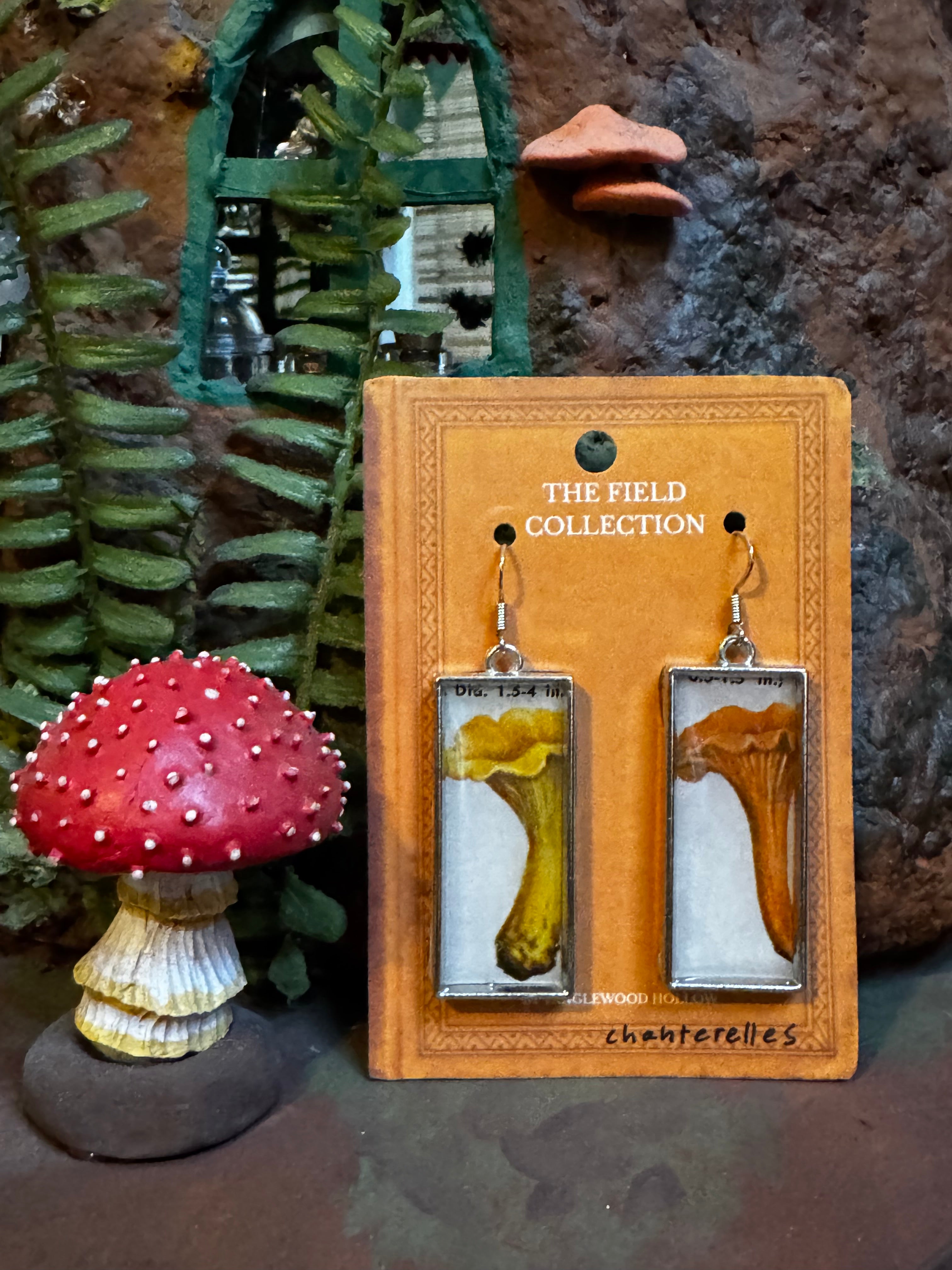 Chanterelle Mushroom Earring Set