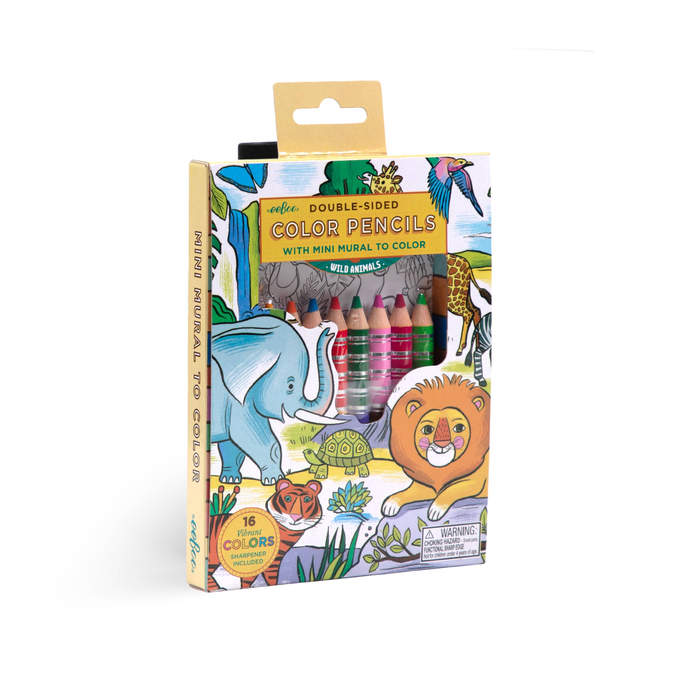Wild Animals Biggie Pencils with Fold-Out Mini Mural Bundle