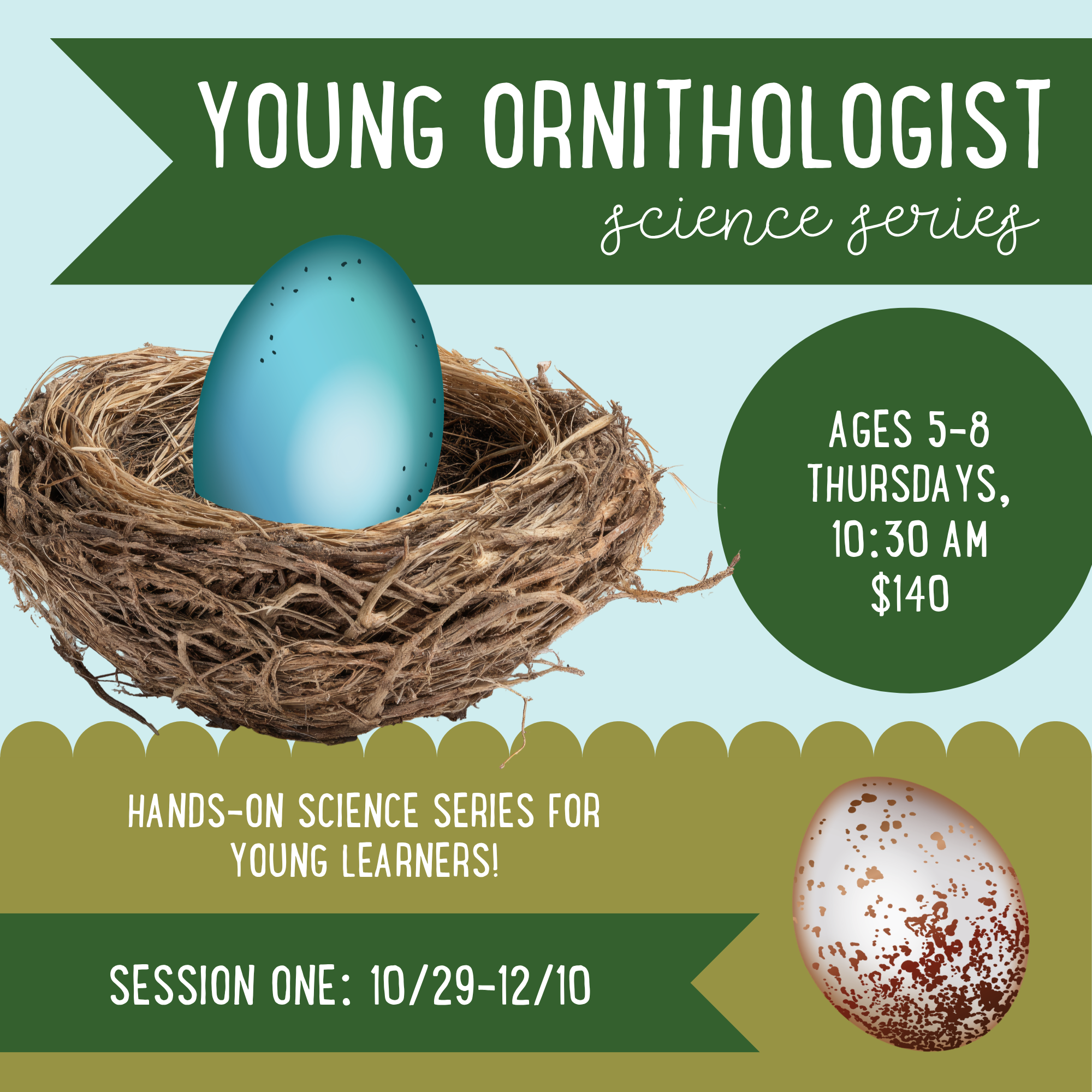 Young Ornithologist Science Class: SESSION TWO