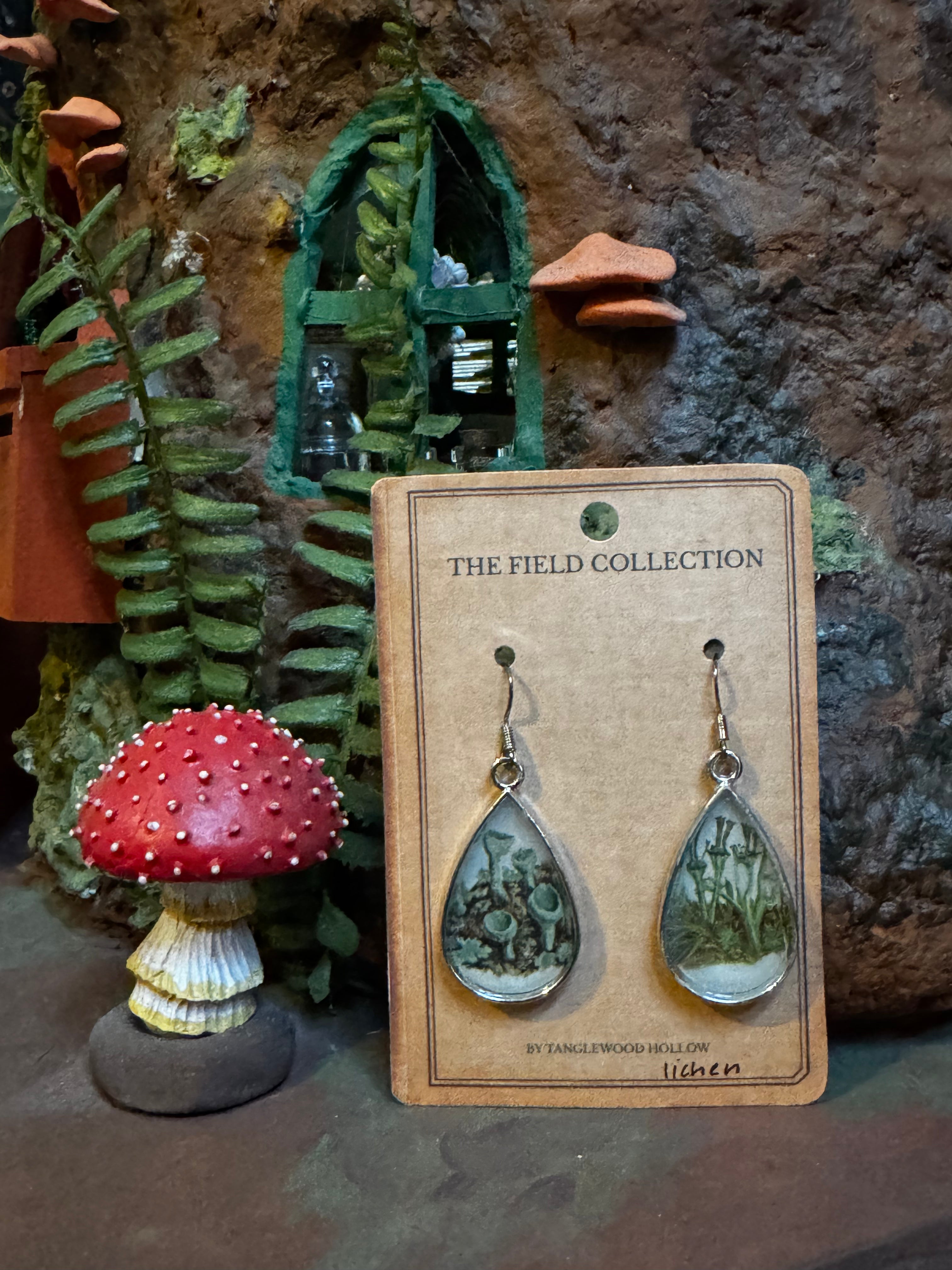 Lichen Teardrop Earrings
