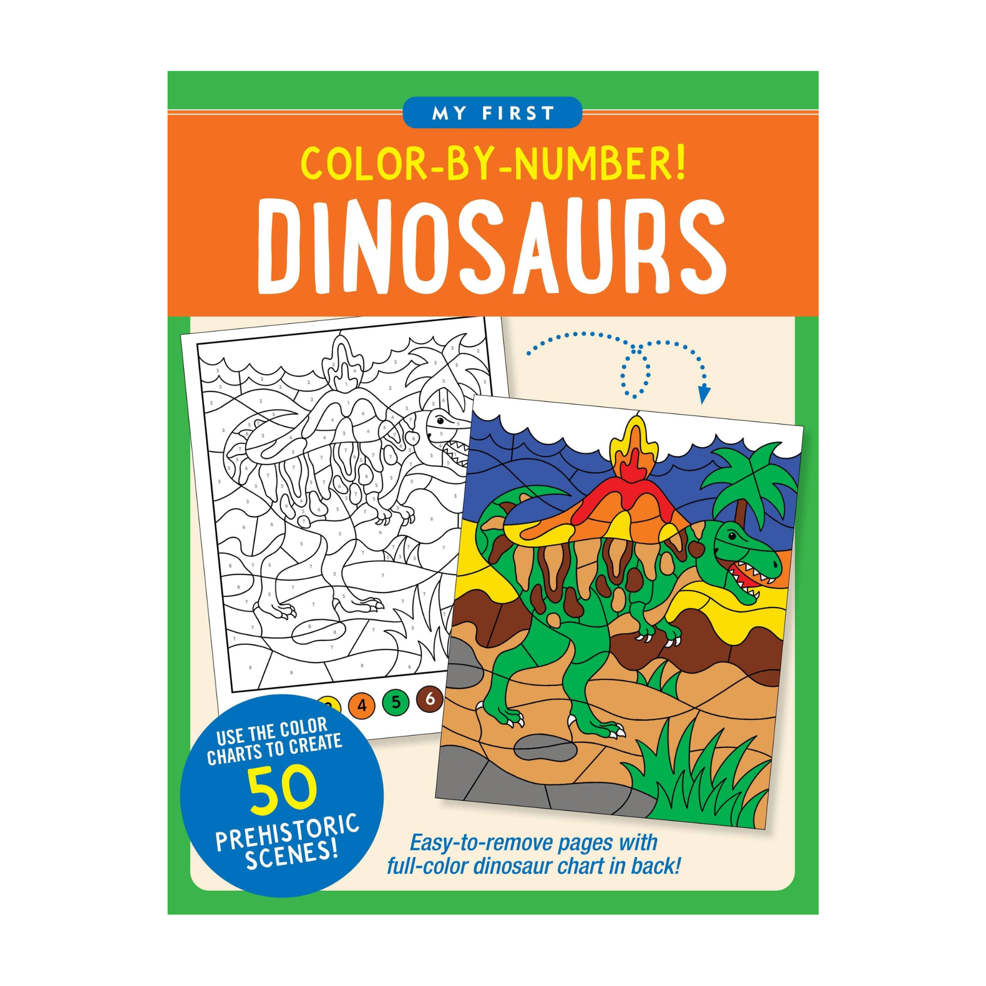 Color-by-Number! Dinosaurs