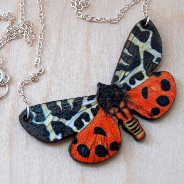 18" Tiger Moth Necklace