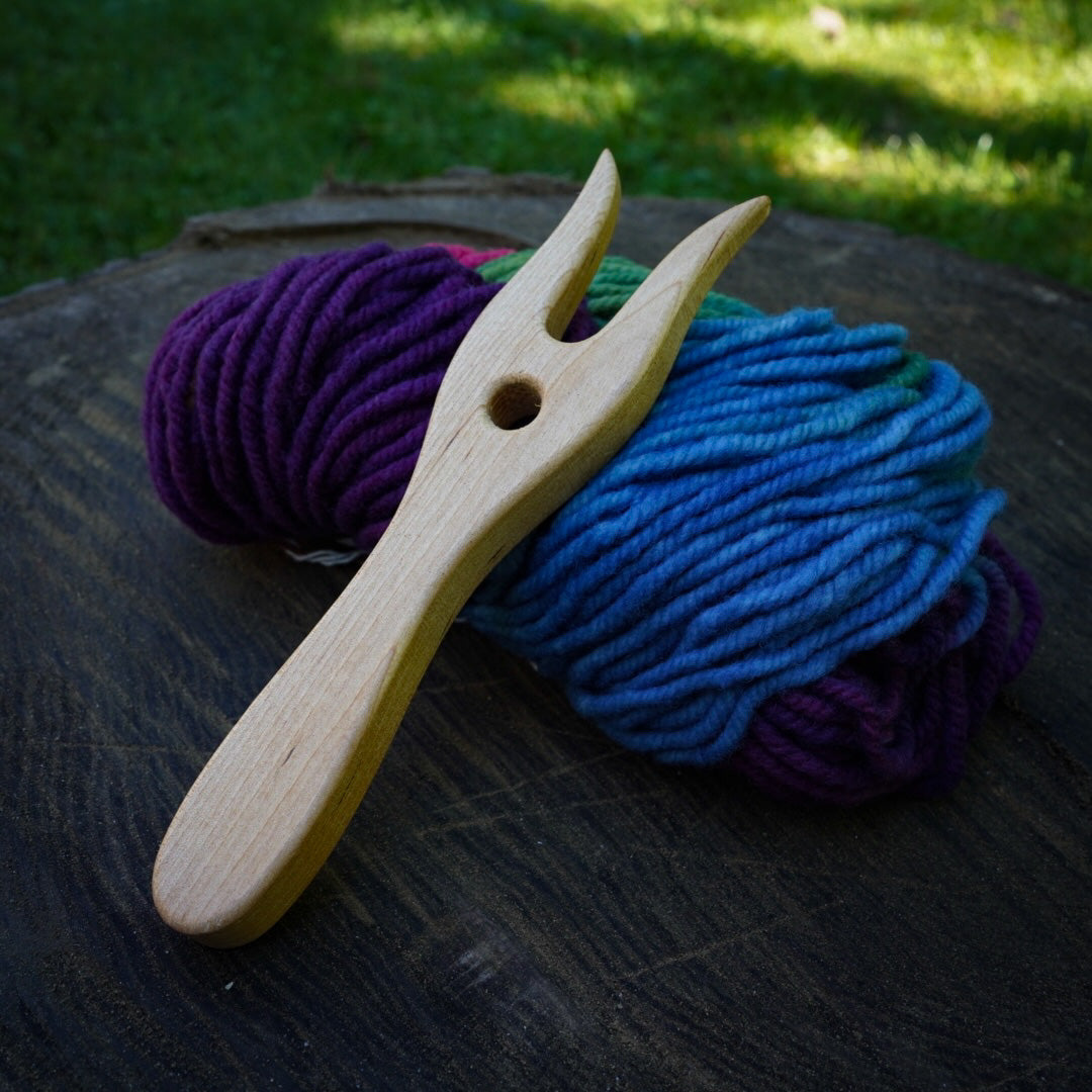 Knitting Fork and Wool Kit