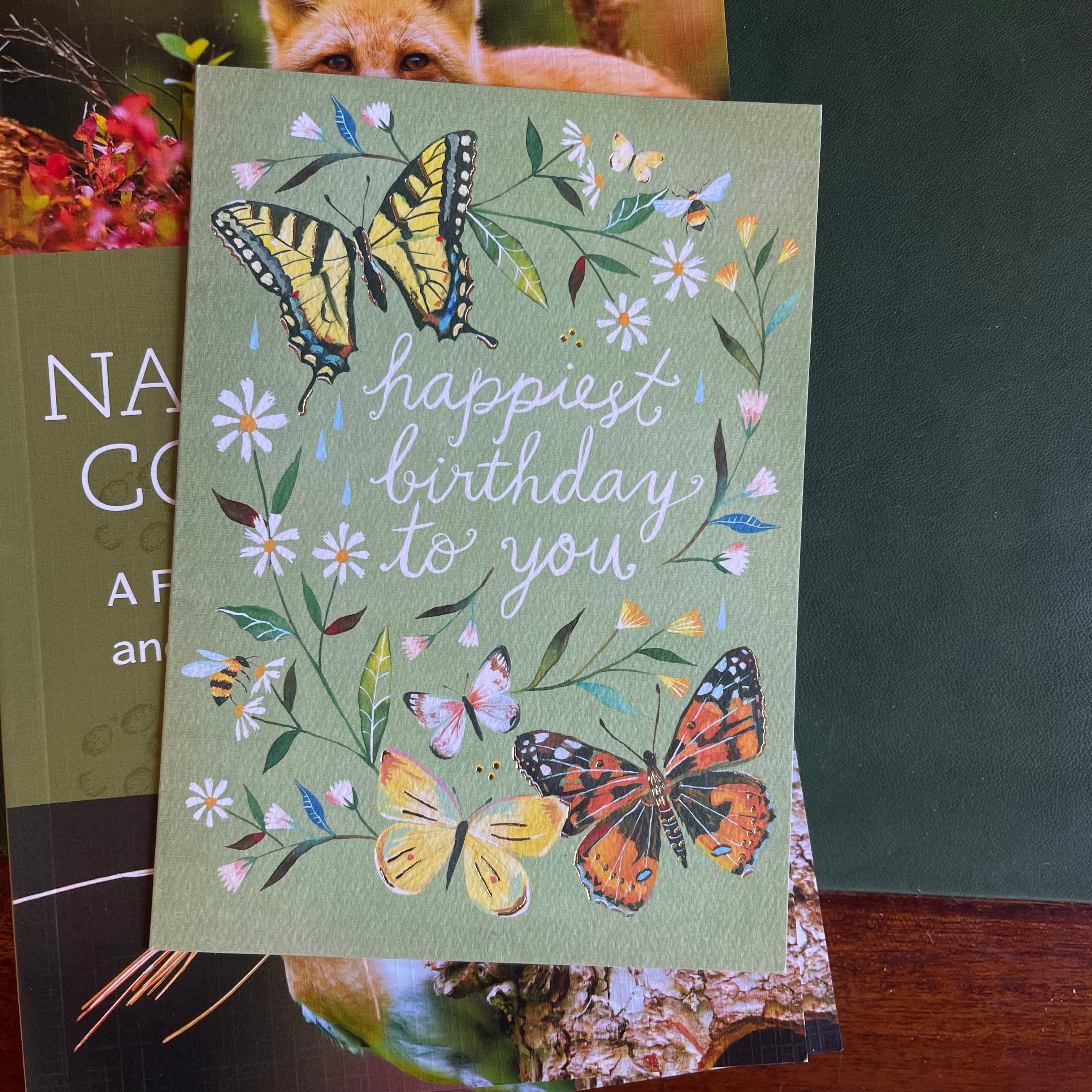 Garden Butterfly Birthday Card